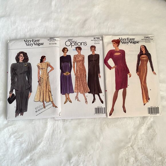 3 Vogue Sewing Patterns - Picture 1 of 7